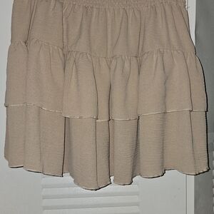 3 Tiered Ruffle Shorts - Beige, Black, & Navy Blue